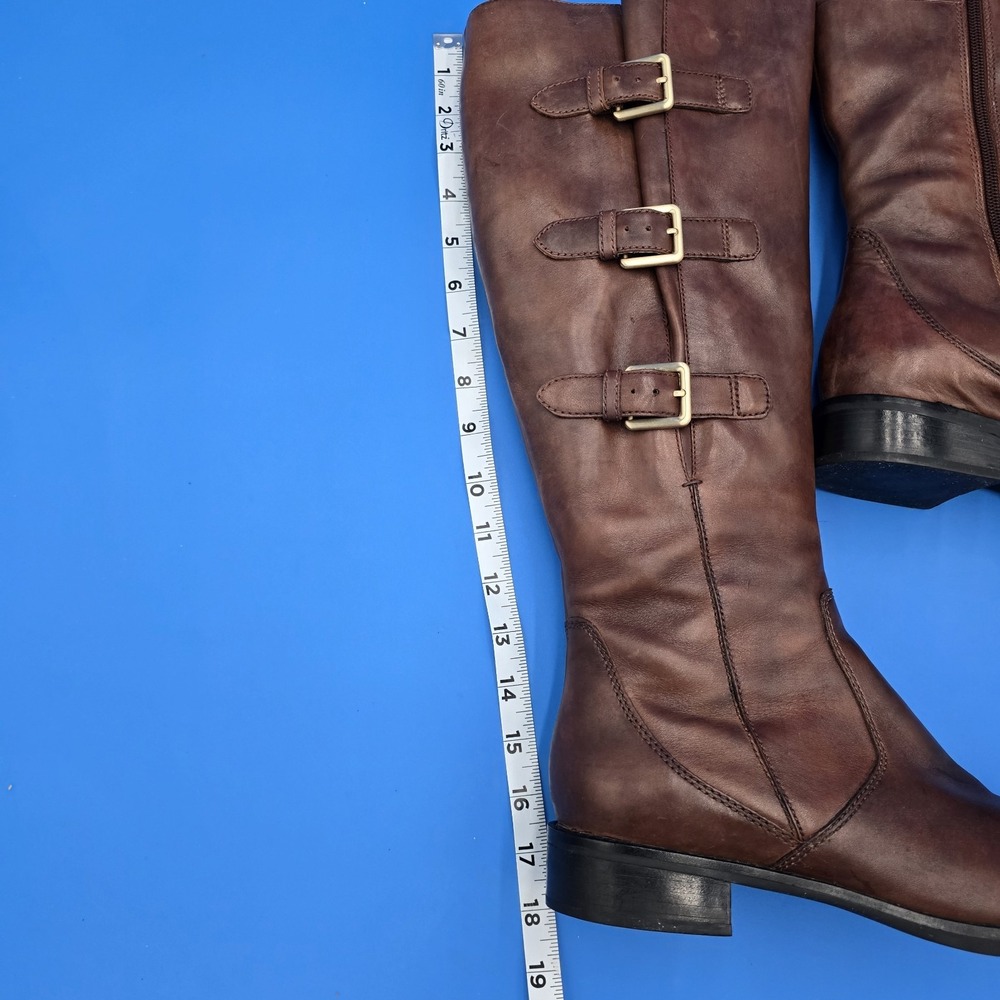 Ecco Hobart Buckle‎ Riding Boots EUR 40 Womens Size 9-9.5 Brown Leather EUC - Picture 12 of 16